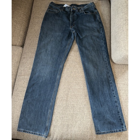 Carhartt Jeans Men 36x34 Blue Relaxed Denim B17 Outdoor Streetwear Workwear - Picture 1 of 5
